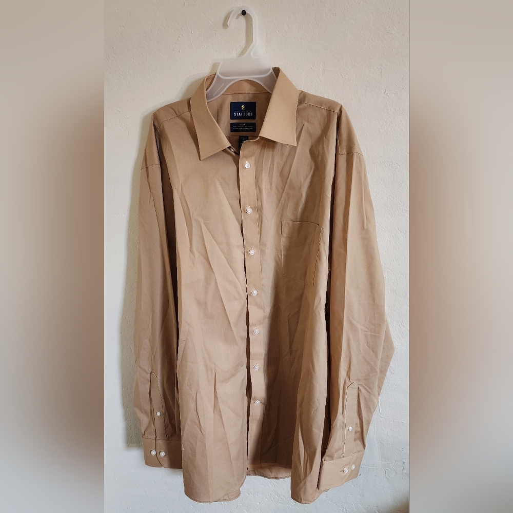 Stafford Men's Tan Shirt - Picture 2 of 10